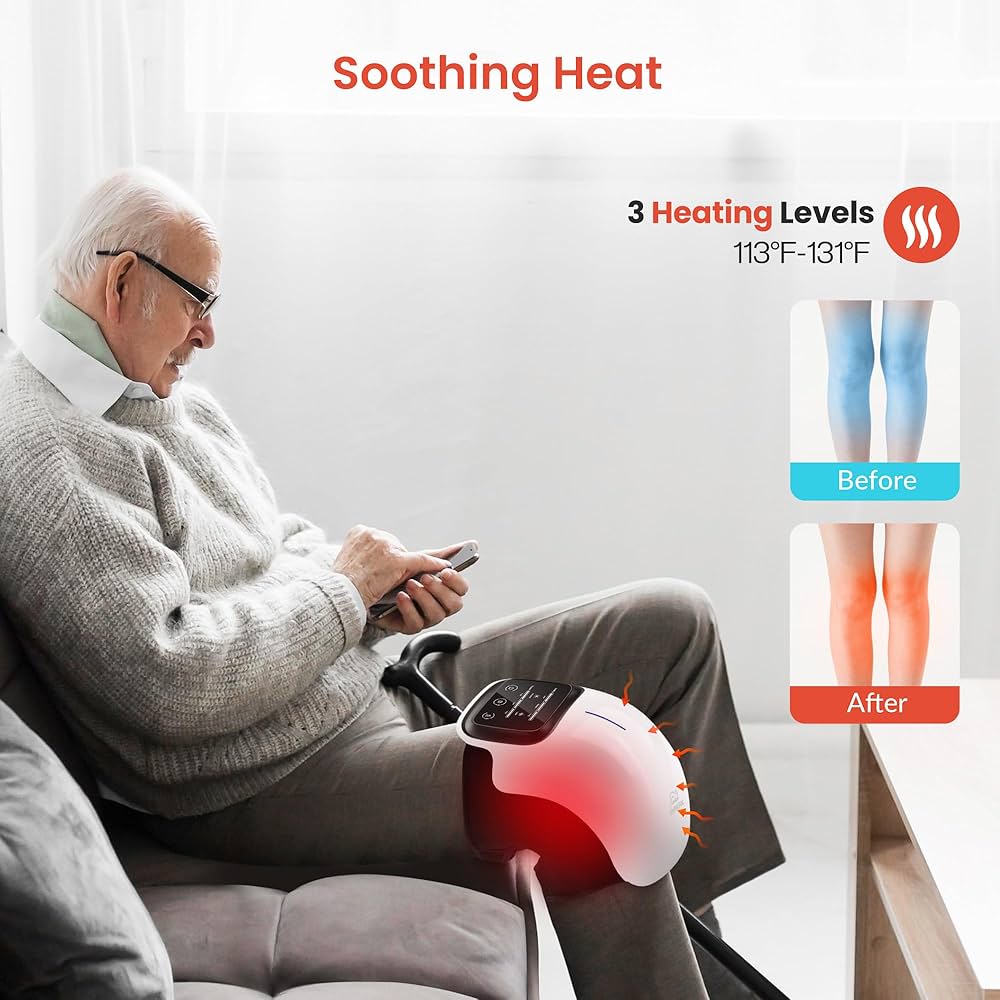 Smart Knee Massager with Heat, Vibration & Compression
